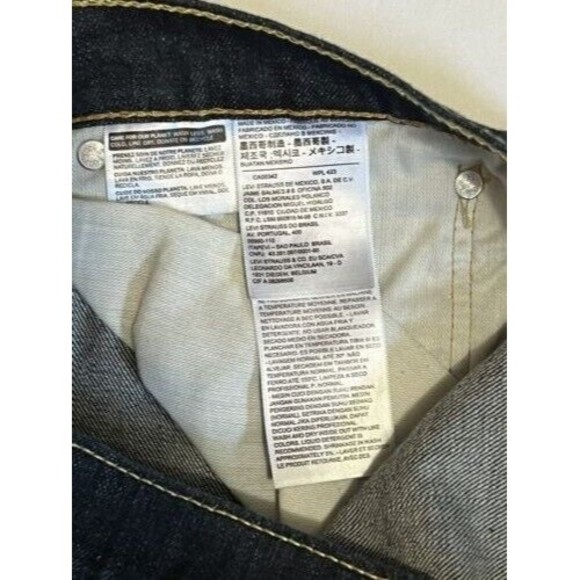 Men's Levi's 541 Athletic Taper Stretch Dark Wash Blue Jeans W30 L30 - Picture 6 of 7